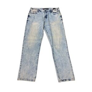 Southpole Mens Jeans Acid Wash Straight Leg Size 36x31 Denim